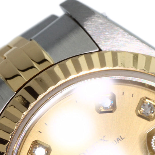 ROLEX Watches Mechanical Automatic 79173G Stainless Steel , SSxK18YG gold Datejust Champagne Gold dial Women Used Authentic