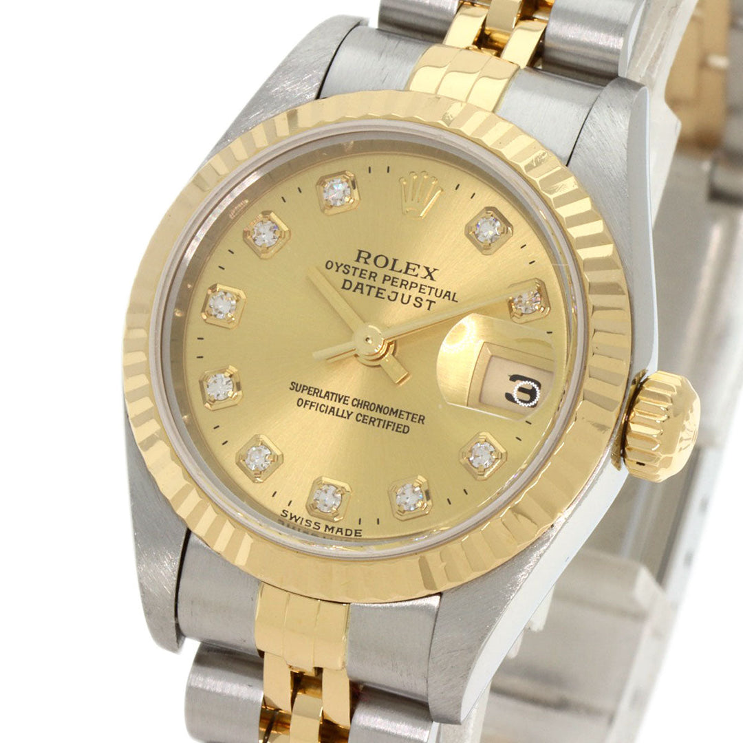 ROLEX Watches Mechanical Automatic 79173G Stainless Steel , SSxK18YG gold Datejust Champagne Gold dial Women Used Authentic