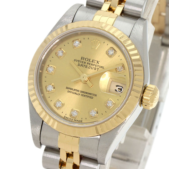 ROLEX Watches Mechanical Automatic 79173G Stainless Steel , SSxK18YG gold Datejust Champagne Gold dial Women Used Authentic