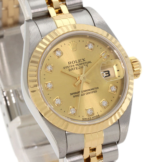 ROLEX Watches Mechanical Automatic 79173G Stainless Steel , SSxK18YG gold Datejust Champagne Gold dial Women Used Authentic