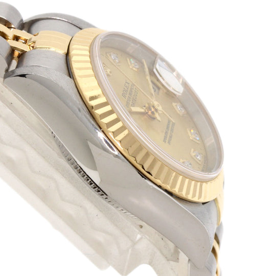 ROLEX Watches Mechanical Automatic 79173G Stainless Steel , SSxK18YG gold Datejust Champagne Gold dial Women Used Authentic