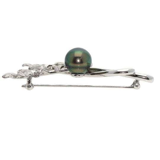 TASAKI Brooch K18WG Silver Pearl pearl diamond