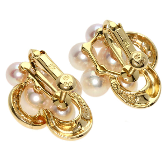 TASAKI Earring 18K Yellow Gold gold Akoya Pearl Diamond Women Used Authentic