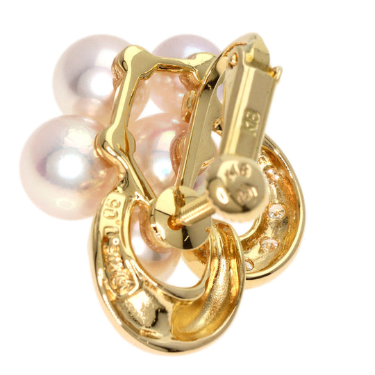 TASAKI Earring 18K Yellow Gold gold Akoya Pearl Diamond Women Used Authentic