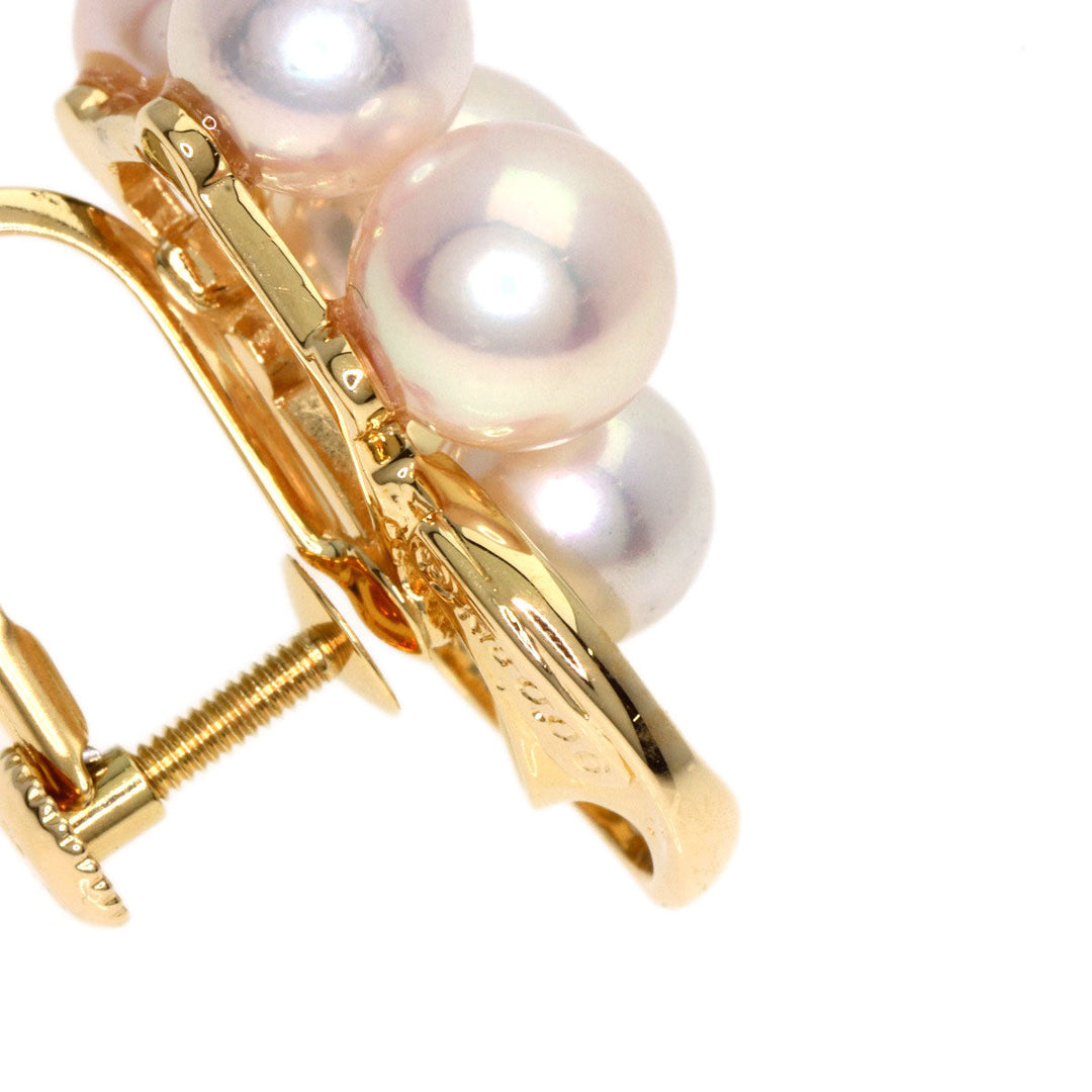TASAKI Earring 18K Yellow Gold gold Akoya Pearl Diamond Women Used Authentic