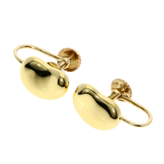 TIFFANY&Co. Earring K18YG , K14YG gold Bean Women Used Authentic