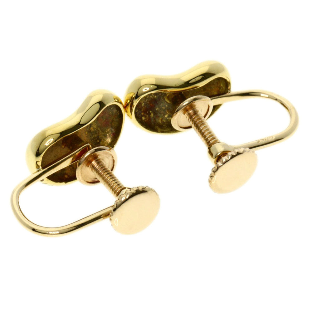 TIFFANY&Co. Earring K18YG , K14YG gold Bean Women Used Authentic