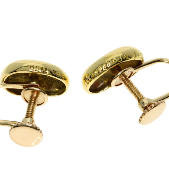 TIFFANY&Co. Earring K18YG , K14YG gold Bean Women Used Authentic