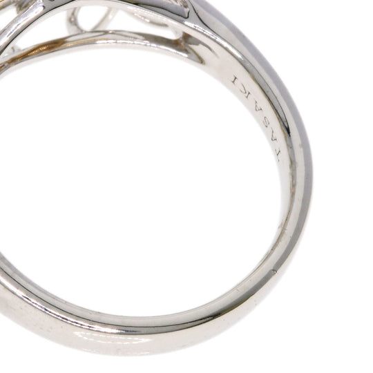 TASAKI Ring K18YG , K18PG , K18WG Silver Diamond flower motif Women Used Authentic