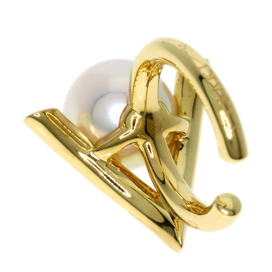 TASAKI Earring 18K Yellow Gold gold Single ear cuff Akoya pearl Danger Claw Women Used Authentic