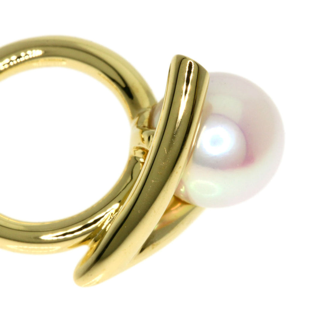 TASAKI Earring 18K Yellow Gold gold Single ear cuff Akoya pearl Danger Claw Women Used Authentic