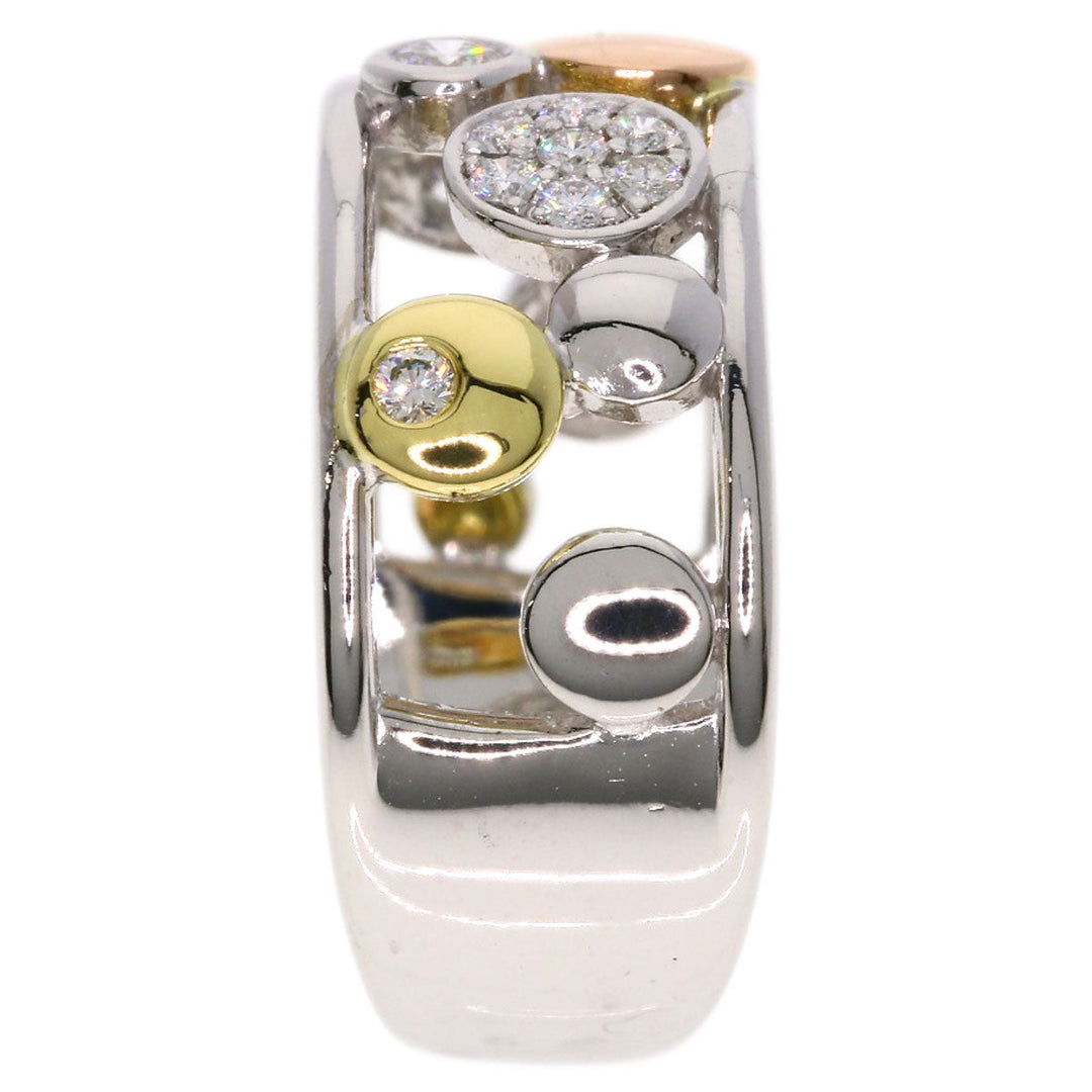 TASAKI Ring K18WG , K18PG , K18WG Silver diamond Women Used Authentic