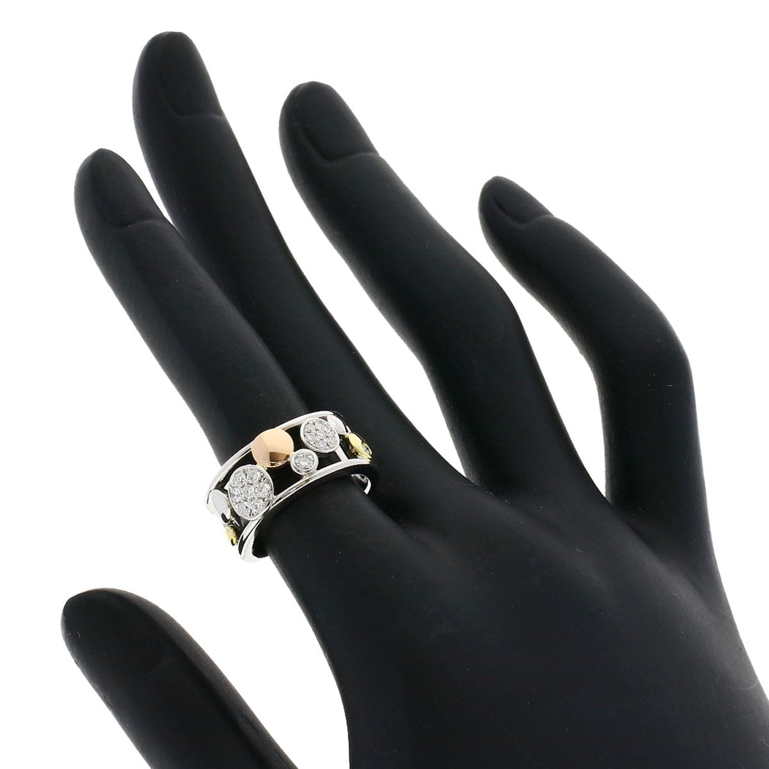 TASAKI Ring K18WG , K18PG , K18WG Silver diamond Women Used Authentic