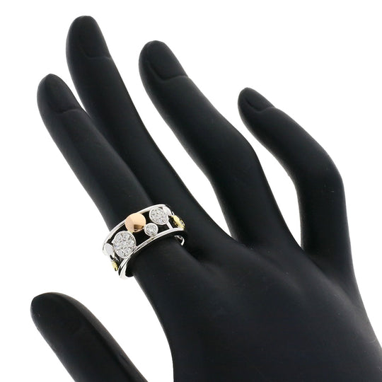 TASAKI Ring K18WG , K18PG , K18WG Silver diamond Women Used Authentic