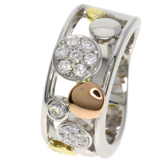 TASAKI Ring K18WG , K18PG , K18WG Silver diamond Women Used Authentic
