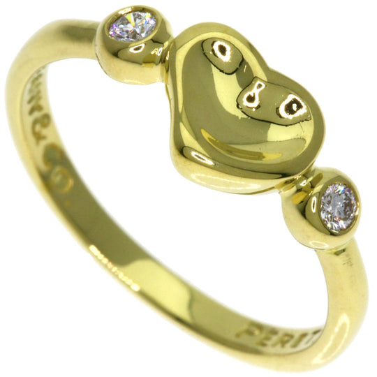 TIFFANY&Co. Ring 18K Yellow Gold gold Full Heart 2P Diamond Women Used Authentic