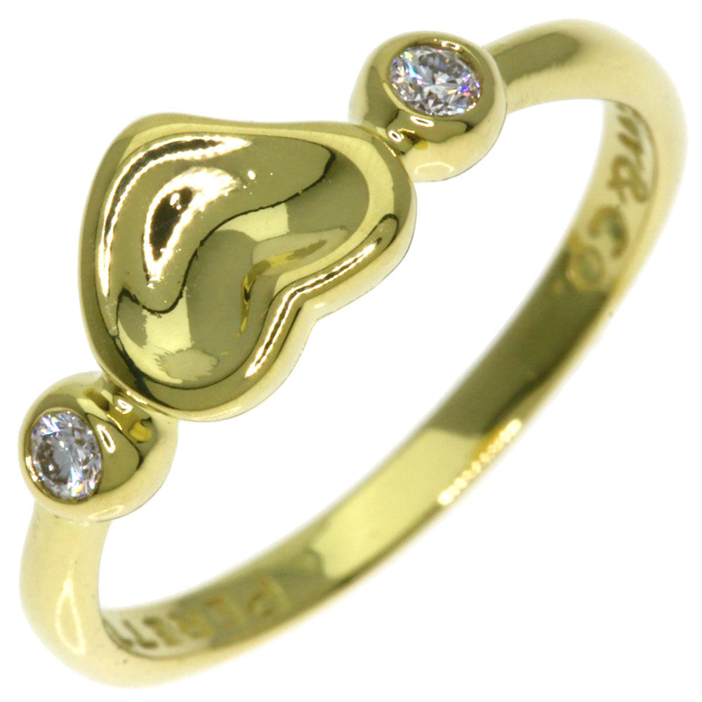 TIFFANY&Co. Ring 18K Yellow Gold gold Full Heart 2P Diamond Women Used Authentic