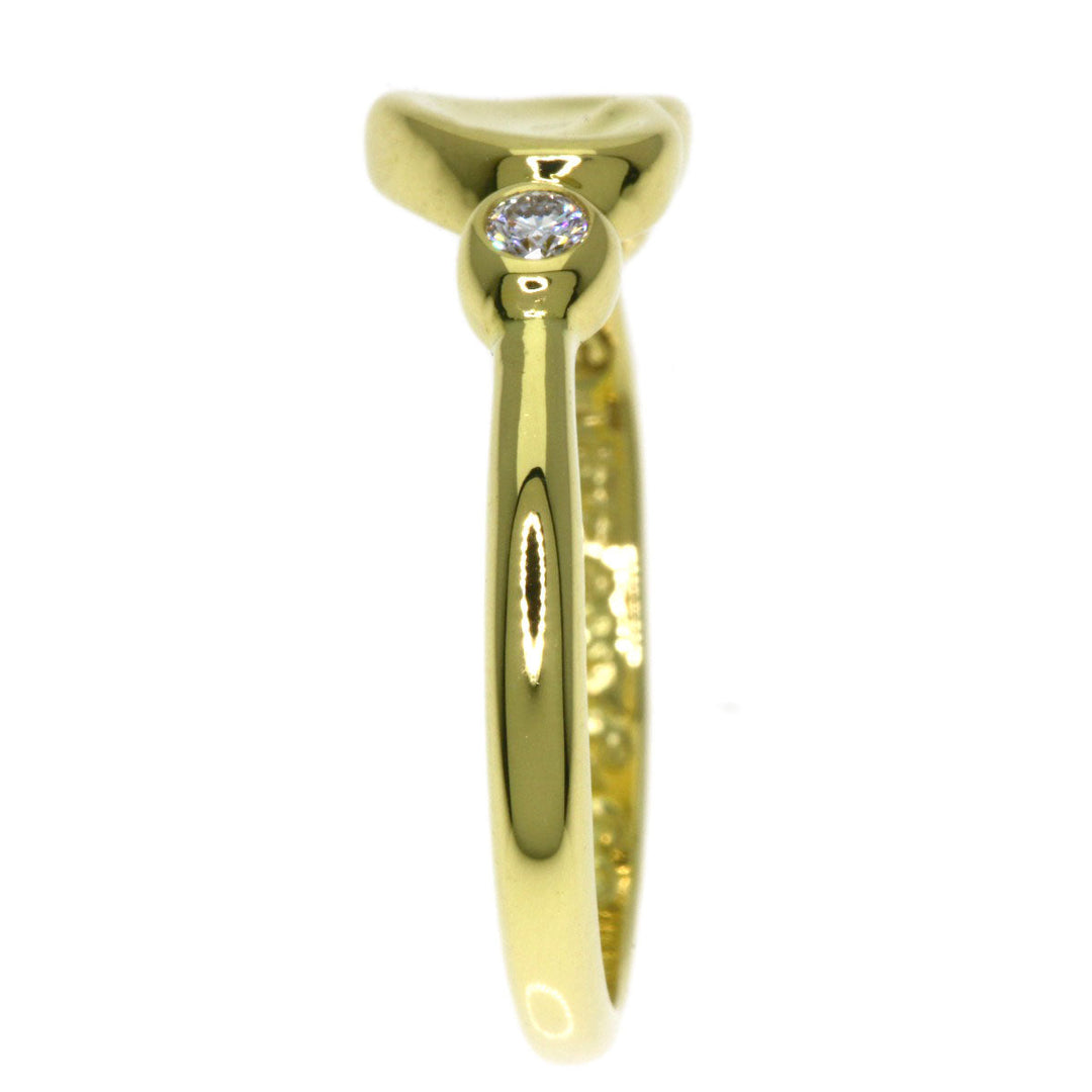 TIFFANY&Co. Ring 18K Yellow Gold gold Full Heart 2P Diamond Women Used Authentic