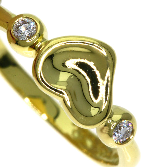TIFFANY&Co. Ring 18K Yellow Gold gold Full Heart 2P Diamond Women Used Authentic