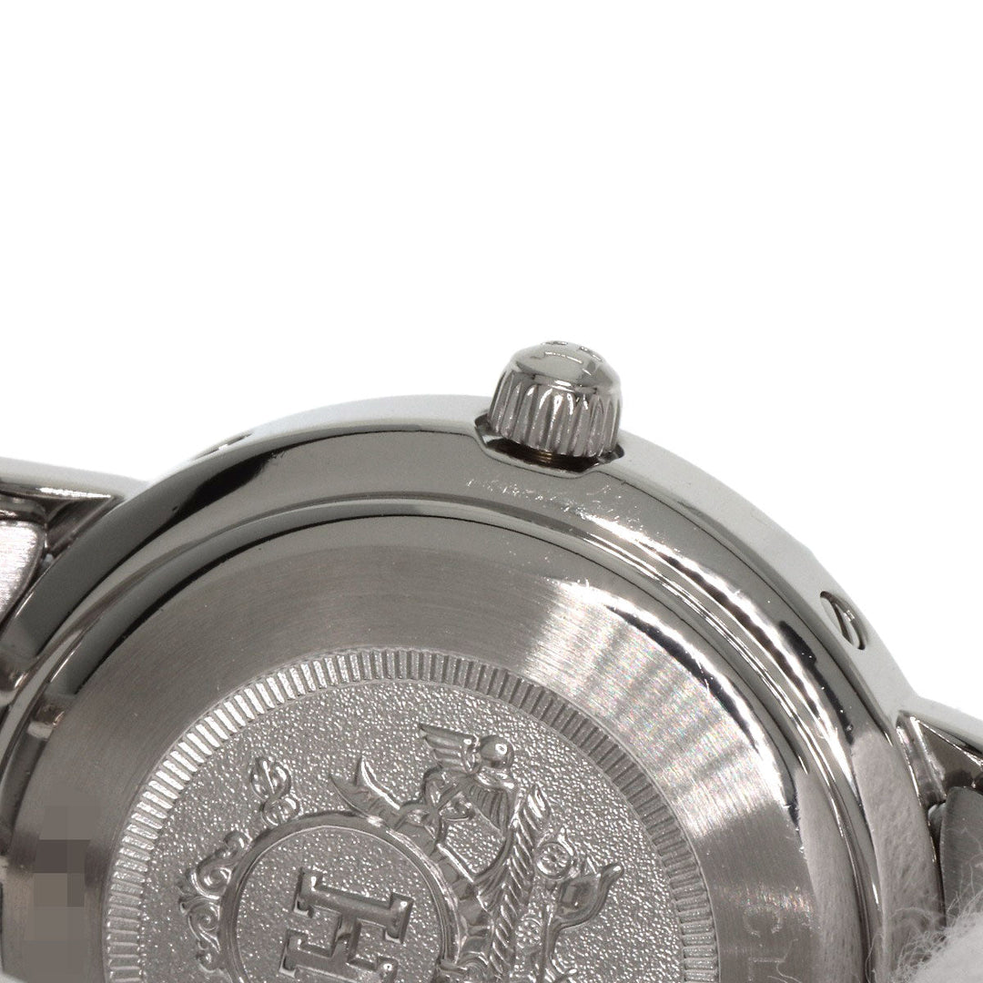 HERMES Watches Quartz CL4.210 Stainless Steel , Stainless Steel Silver Clipper gray dial Women Used Authentic