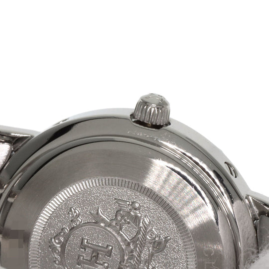HERMES Watches Quartz CL4.210 Stainless Steel , Stainless Steel Silver Clipper gray dial Women Used Authentic