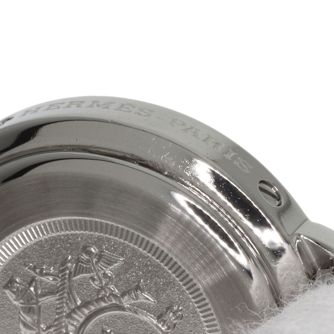 HERMES Watches Quartz CL4.210 Stainless Steel , Stainless Steel Silver Clipper gray dial Women Used Authentic
