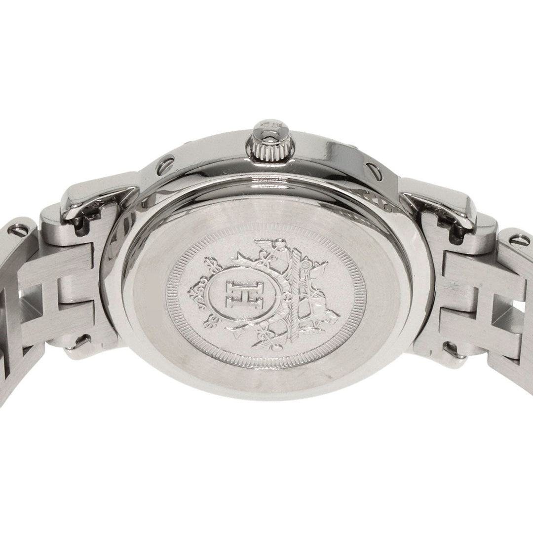 HERMES Watches Quartz CL4.210 Stainless Steel , Stainless Steel Silver Clipper gray dial Women Used Authentic