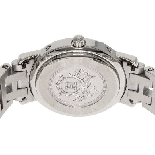 HERMES Watches Quartz CL4.210 Stainless Steel , Stainless Steel Silver Clipper gray dial Women Used Authentic