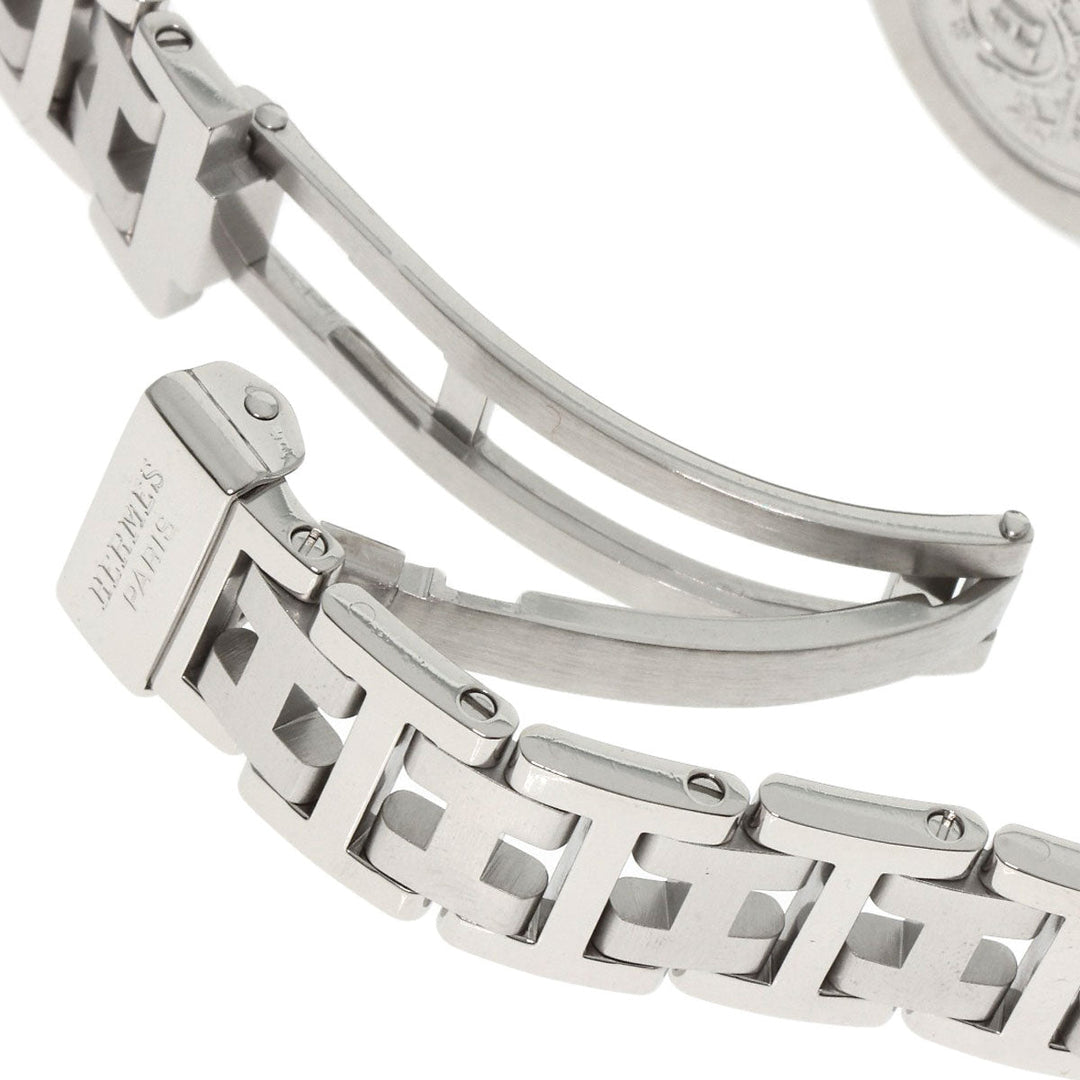 HERMES Watches Quartz CL4.210 Stainless Steel , Stainless Steel Silver Clipper gray dial Women Used Authentic