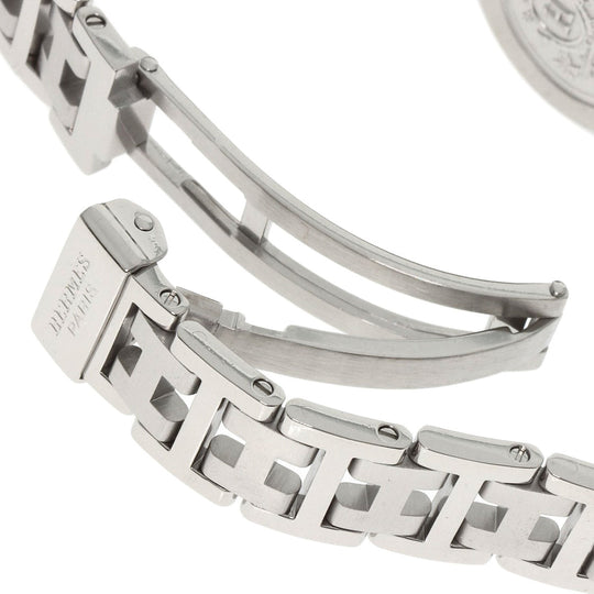 HERMES Watches Quartz CL4.210 Stainless Steel , Stainless Steel Silver Clipper gray dial Women Used Authentic