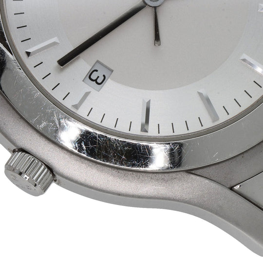 GUCCI Watches Quartz 5500XL Stainless Steel , Stainless Steel Silver Round face Silver dial mens Used Authentic