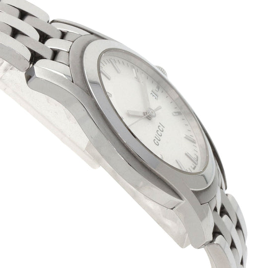 GUCCI Watches Quartz 5500XL Stainless Steel , Stainless Steel Silver Round face Silver dial mens Used Authentic