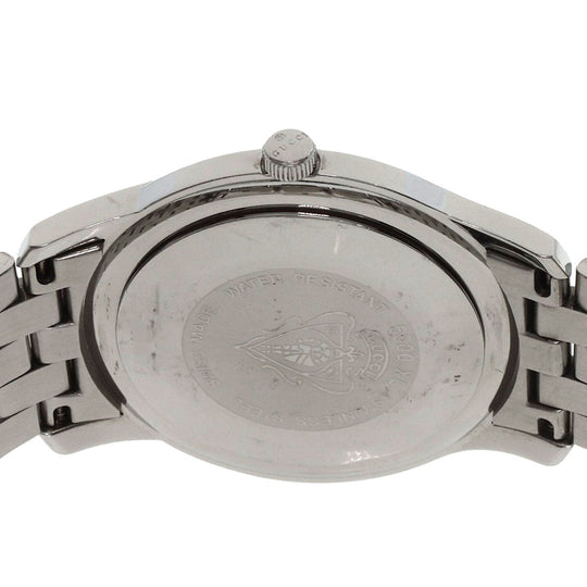 GUCCI Watches Quartz 5500XL Stainless Steel , Stainless Steel Silver Round face Silver dial mens Used Authentic