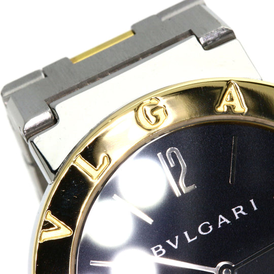 BVLGARI Watches Quartz BB33SGD Stainless Steel , SSxK18YG gold Bulgari Bulgari black dial mens Used Authentic