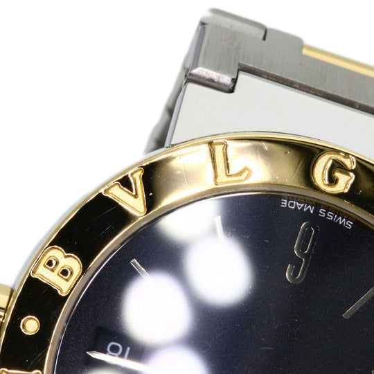 BVLGARI Watches Quartz BB33SGD Stainless Steel , SSxK18YG gold Bulgari Bulgari black dial mens Used Authentic