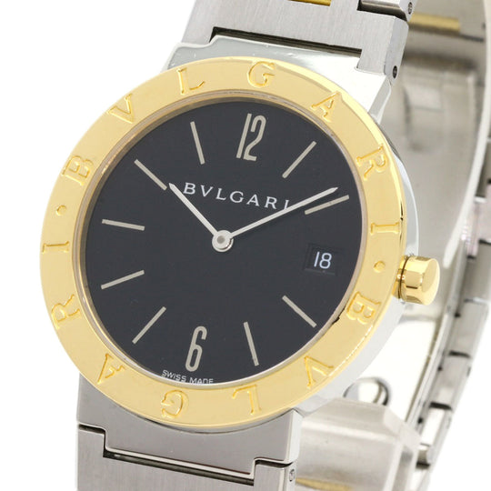BVLGARI Watches Quartz BB33SGD Stainless Steel , SSxK18YG gold Bulgari Bulgari black dial mens Used Authentic