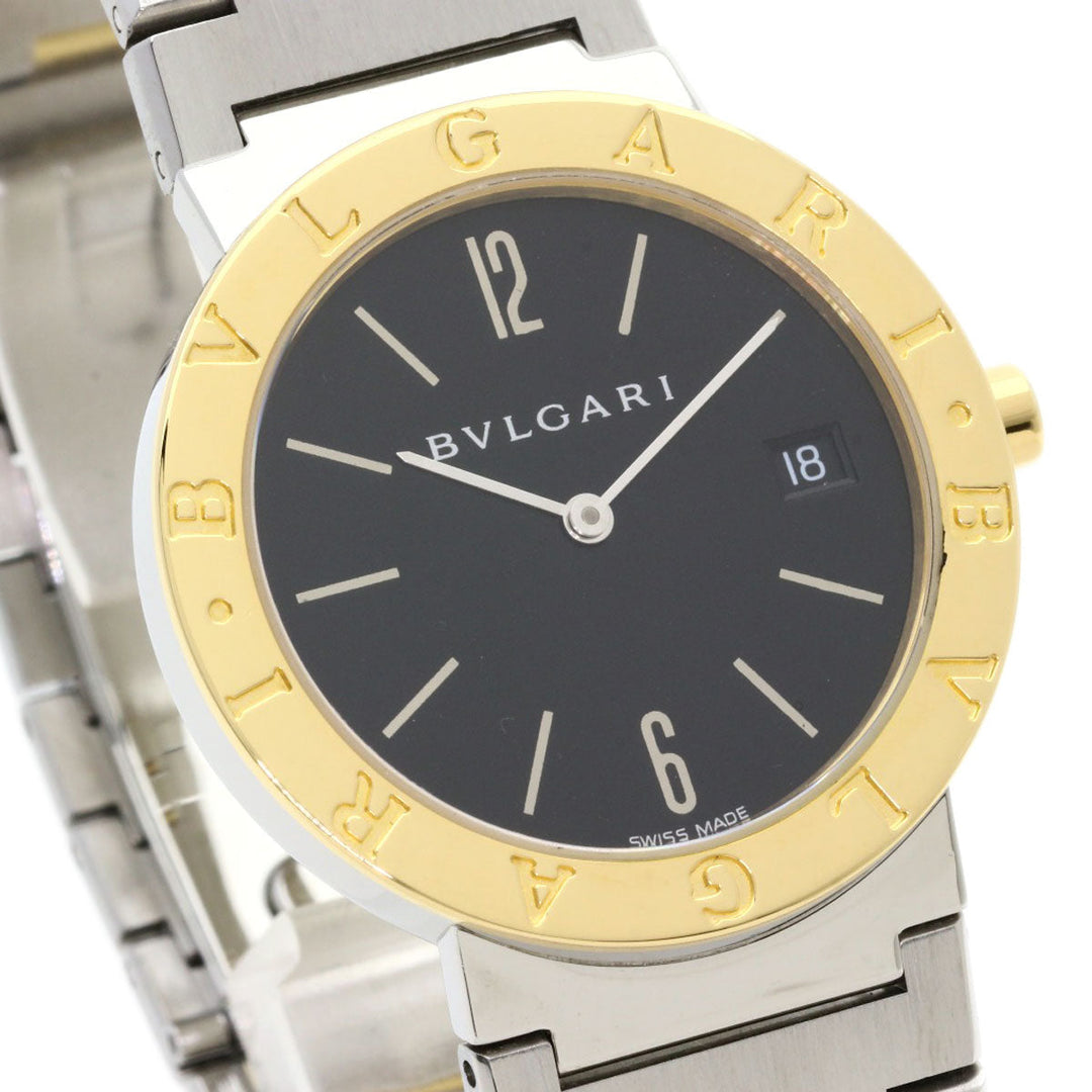 BVLGARI Watches Quartz BB33SGD Stainless Steel , SSxK18YG gold Bulgari Bulgari black dial mens Used Authentic