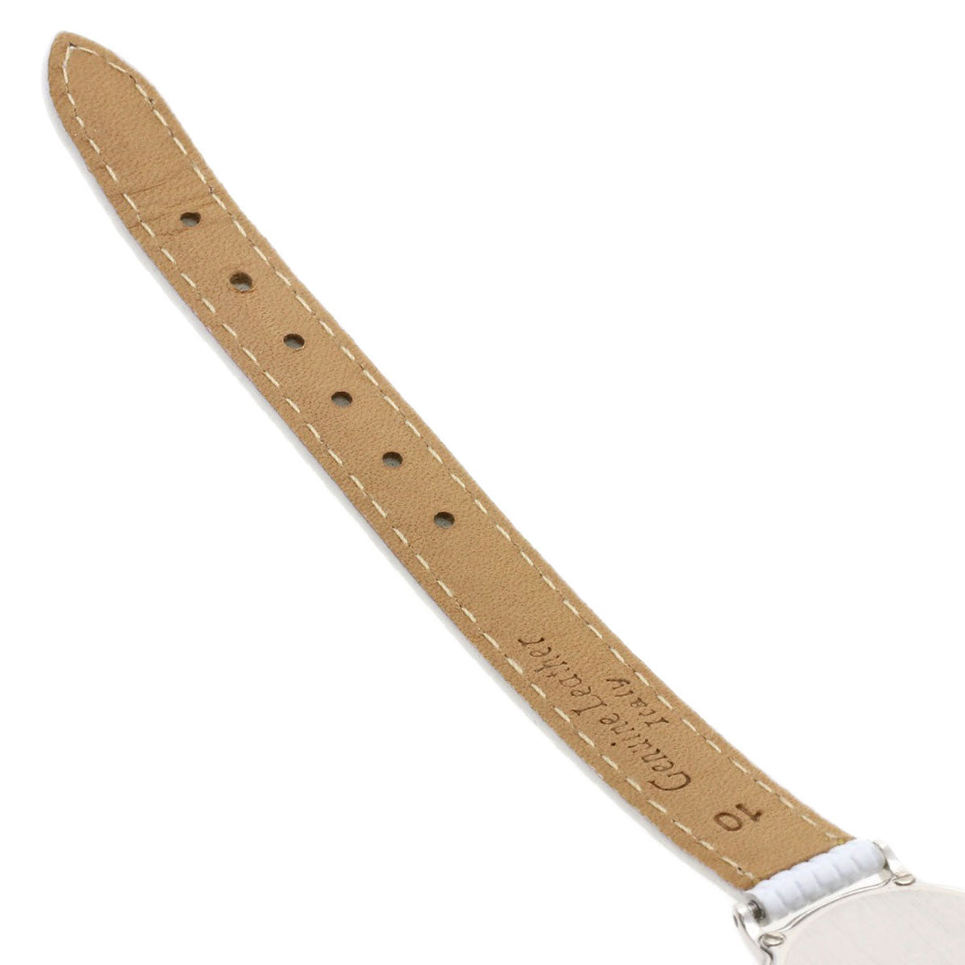 SEIKO Watches Quartz 2F70-0330 PT900, leather Silver Round face Silver dial Women Used Authentic