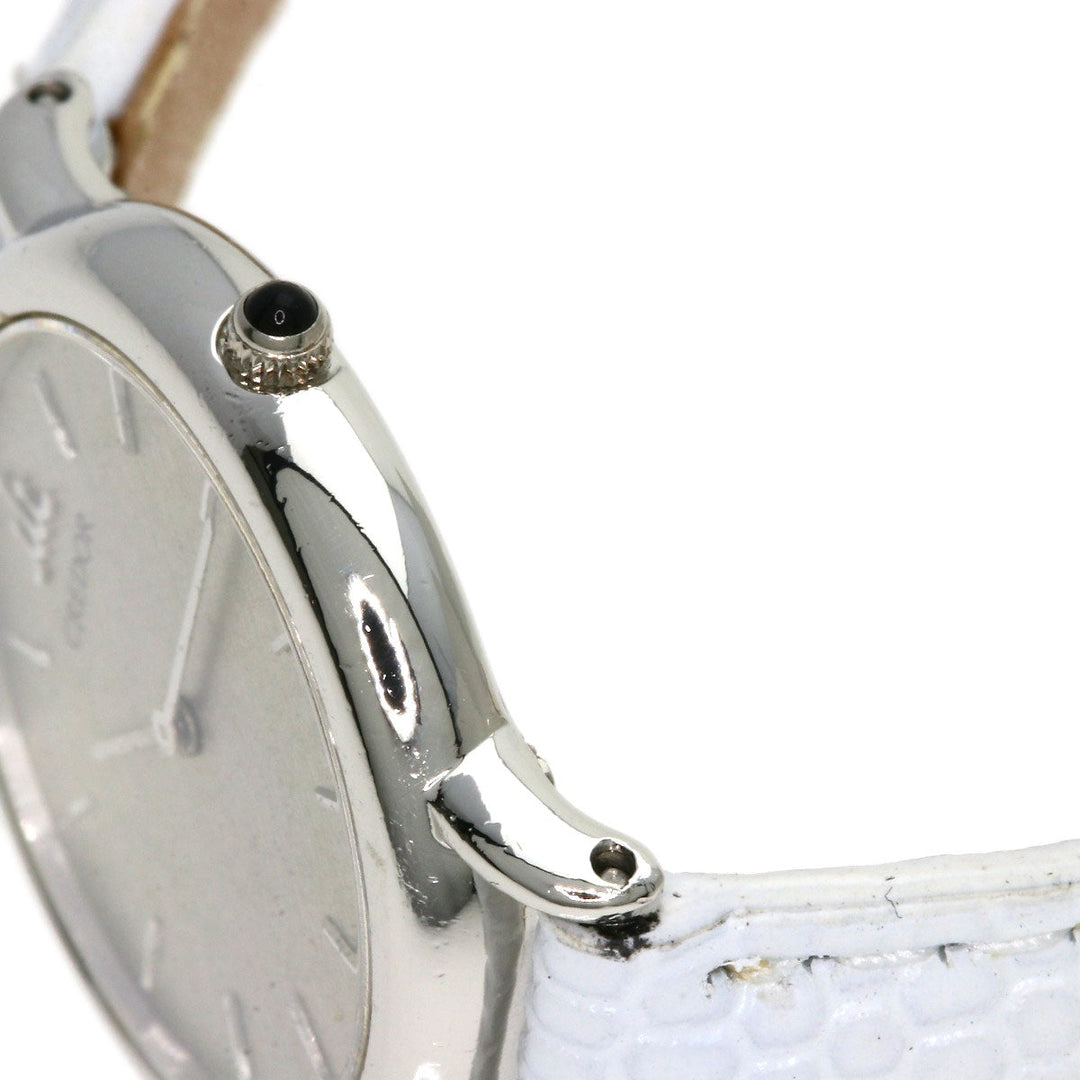 SEIKO Watches Quartz 2F70-0330 PT900, leather Silver Round face Silver dial Women Used Authentic