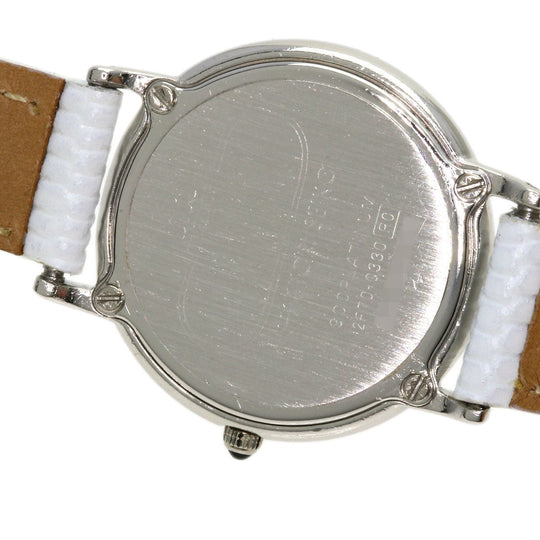 SEIKO Watches Quartz 2F70-0330 PT900, leather Silver Round face Silver dial Women Used Authentic