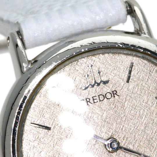 SEIKO Watches Quartz 2F70-0330 PT900, leather Silver Round face Silver dial Women Used Authentic