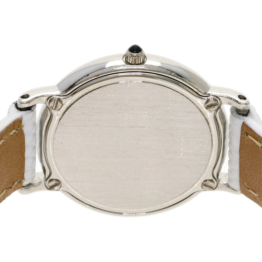 SEIKO Watches Quartz 2F70-0330 PT900, leather Silver Round face Silver dial Women Used Authentic