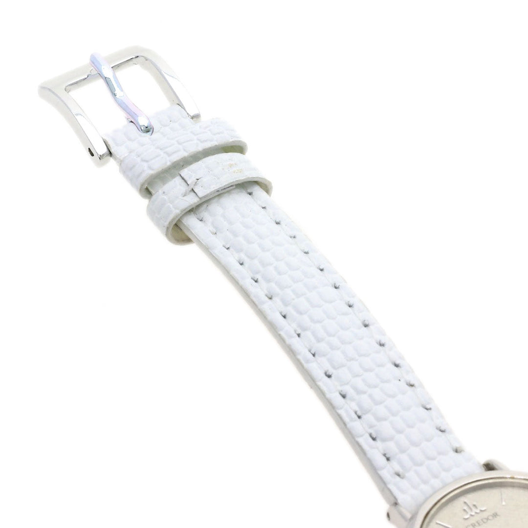 SEIKO Watches Quartz 2F70-0330 PT900, leather Silver Round face Silver dial Women Used Authentic