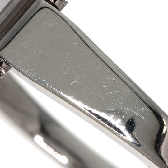 GUCCI Watches Quartz 1500L Stainless Steel , Stainless Steel Silver Square face bangle White shell dial Women Used Authentic