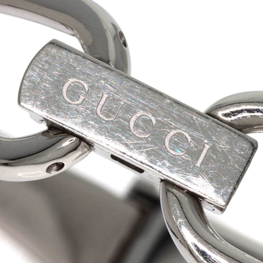 GUCCI Watches Quartz 1500L Stainless Steel , Stainless Steel Silver Square face bangle White shell dial Women Used Authentic