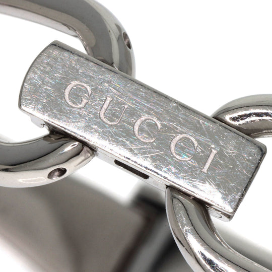 GUCCI Watches Quartz 1500L Stainless Steel , Stainless Steel Silver Square face bangle White shell dial Women Used Authentic