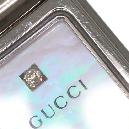 GUCCI Watches Quartz 1500L Stainless Steel , Stainless Steel Silver Square face bangle White shell dial Women Used Authentic