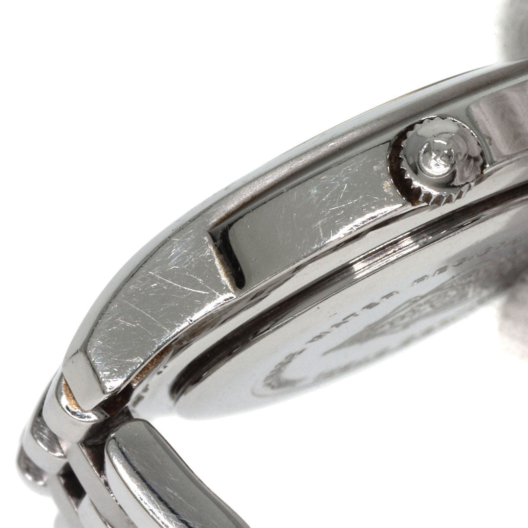 GUCCI Watches Quartz 5500L Stainless Steel , Stainless Steel Silver Round face black dial Women Used Authentic