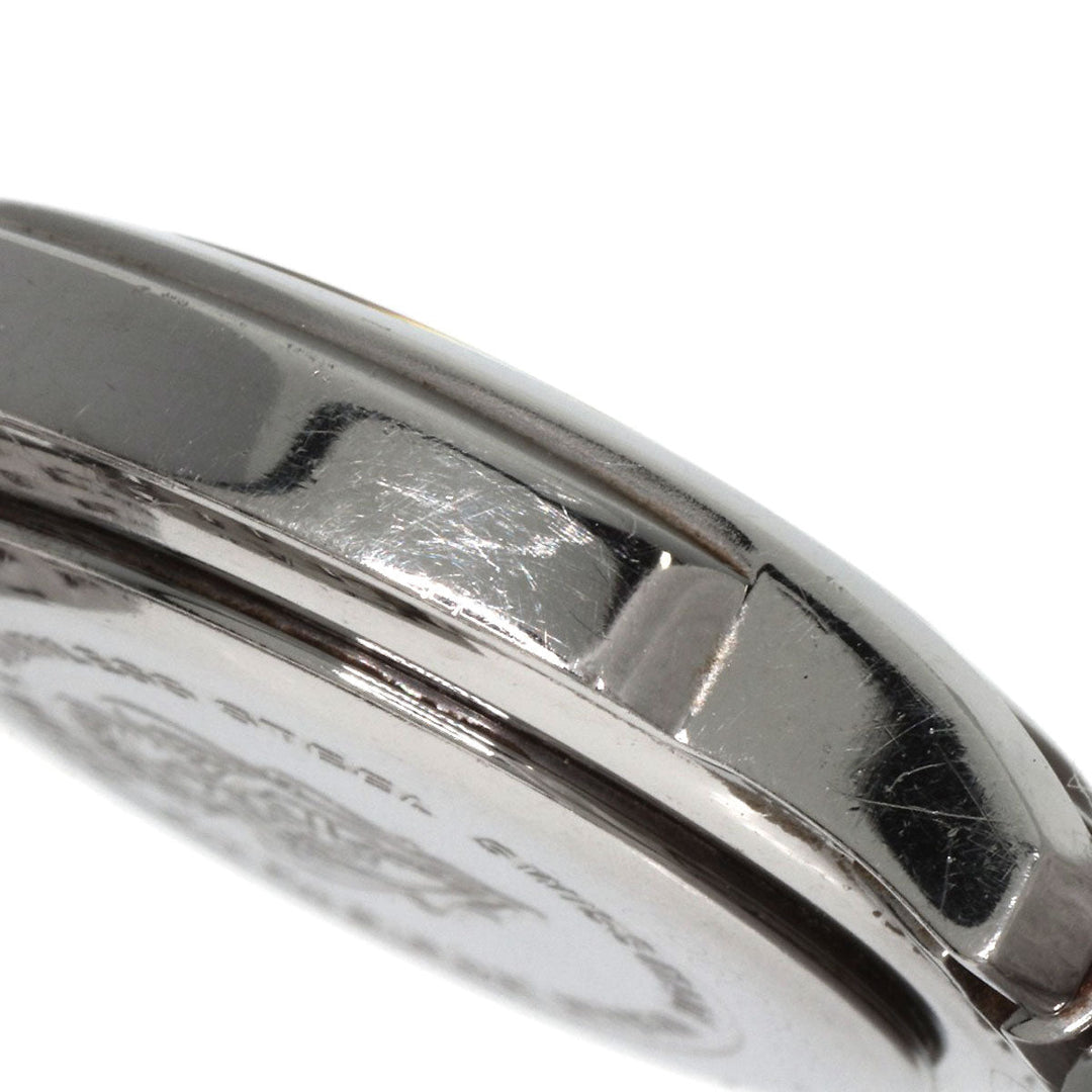 GUCCI Watches Quartz 5500L Stainless Steel , Stainless Steel Silver Round face black dial Women Used Authentic