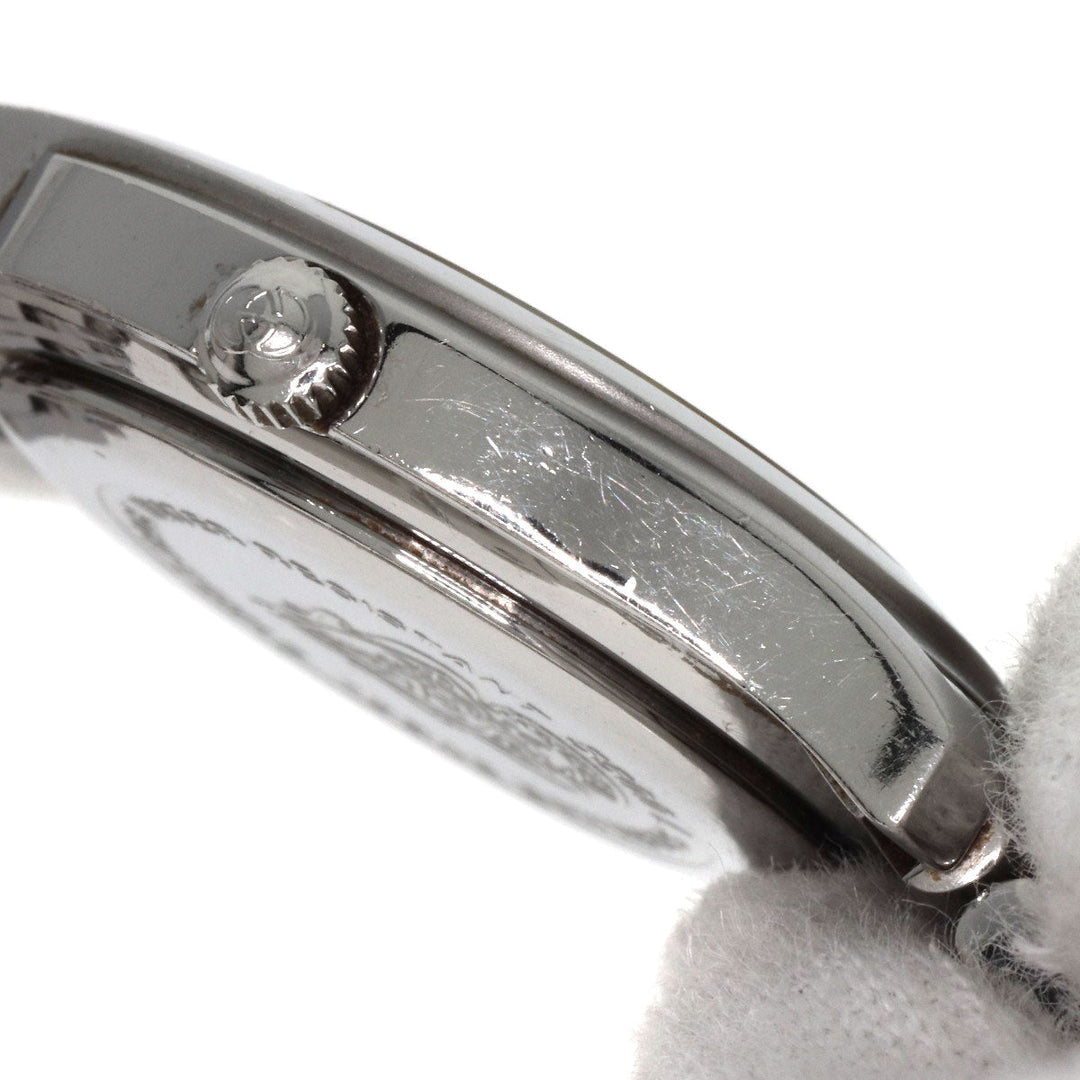 GUCCI Watches Quartz 5500L Stainless Steel , Stainless Steel Silver Round face black dial Women Used Authentic